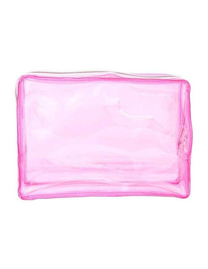 Clear Beauty Bag Medium in Pink
