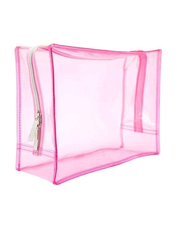 Clear Beauty Bag Large in Pink