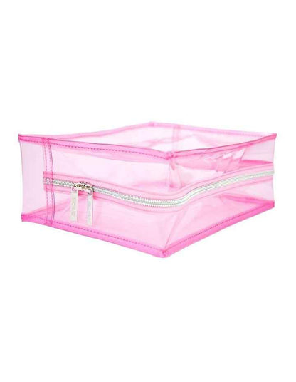 Clear Beauty Bag Large in Pink