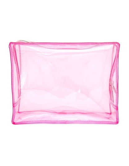 Clear Beauty Bag Large in Pink