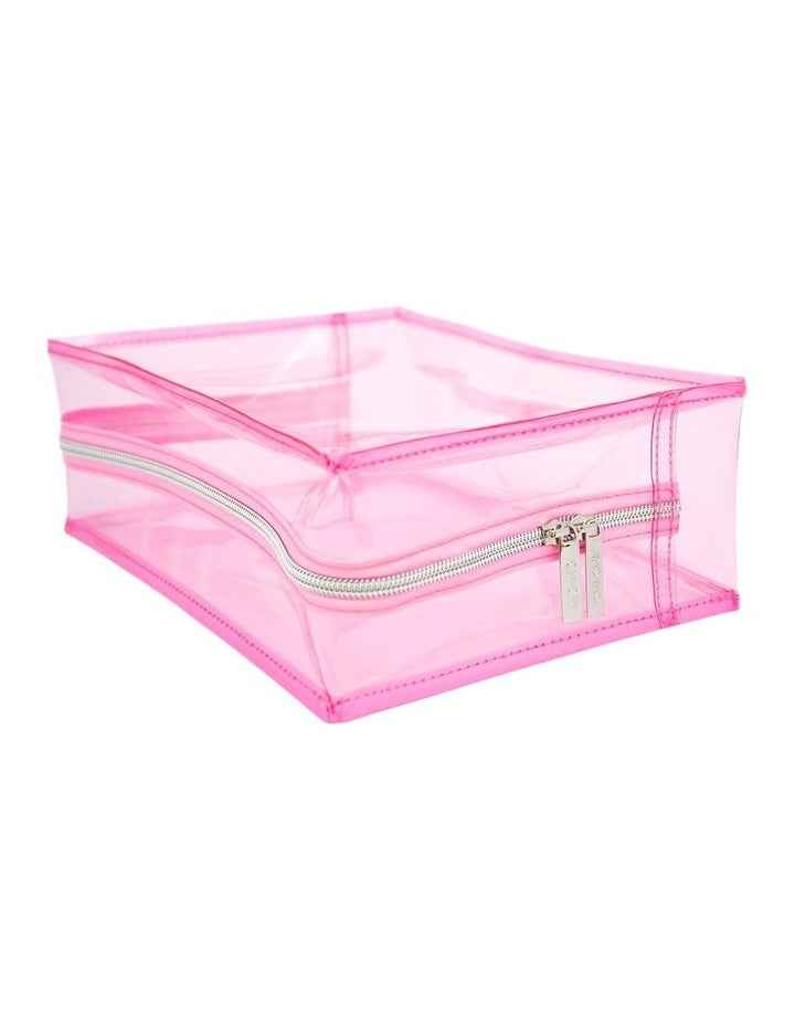 Clear Beauty Bag Large in Pink