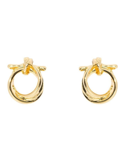 Circle Knot Earrings in Gold