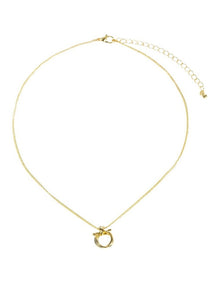 Circle Knot Pendant Necklace in Gold