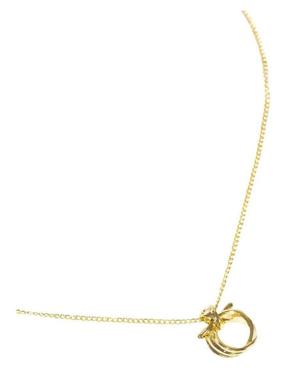 Circle Knot Pendant Necklace in Gold