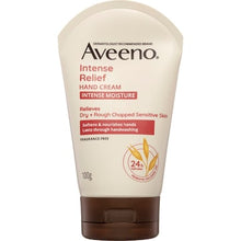 Aveeno Intense Relief Fragrance Free Hand Cream Dry Sensitive Skin 100g