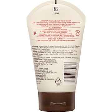 Aveeno Intense Relief Fragrance Free Hand Cream Dry Sensitive Skin 100g