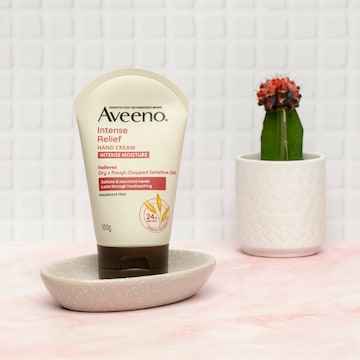 Aveeno Intense Relief Fragrance Free Hand Cream Dry Sensitive Skin 100g