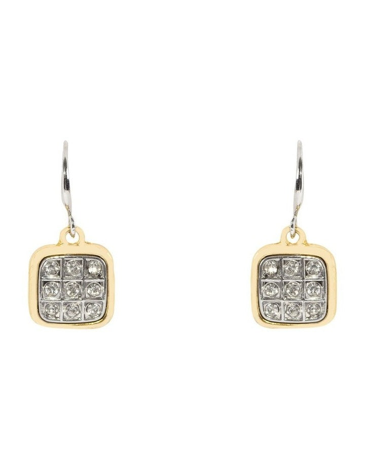 Framed Crystal Earrings in Multi