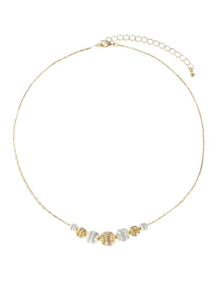 Textured Ball Necklace in Multi