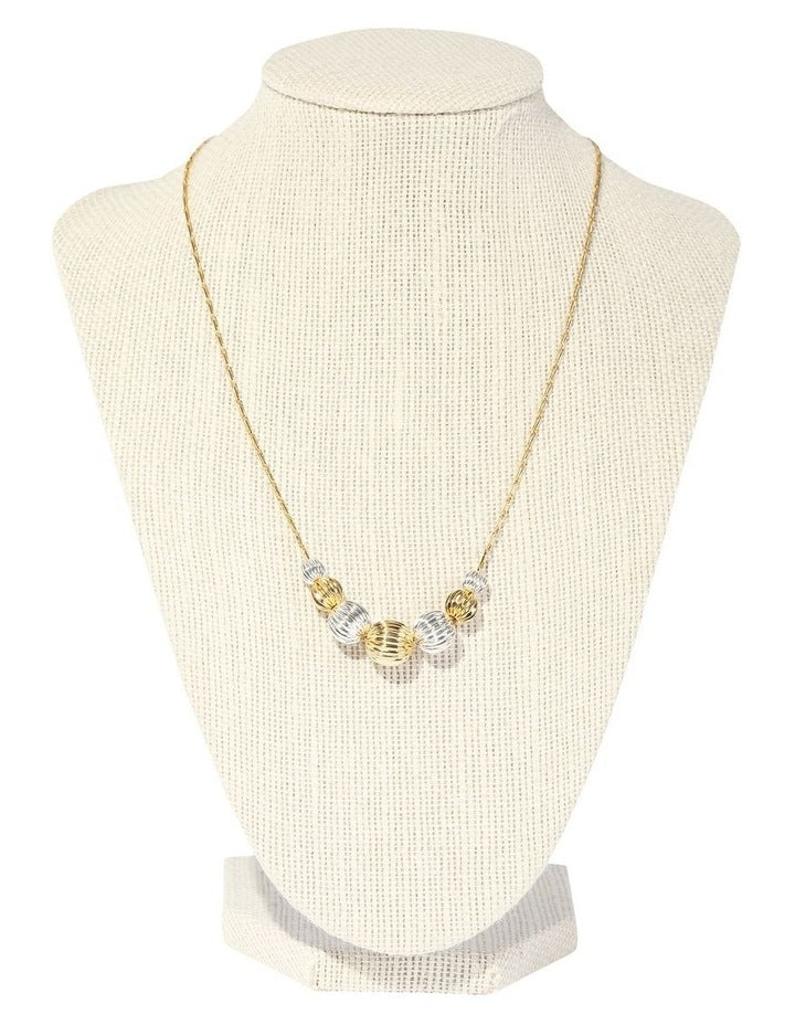 Textured Ball Necklace in Multi