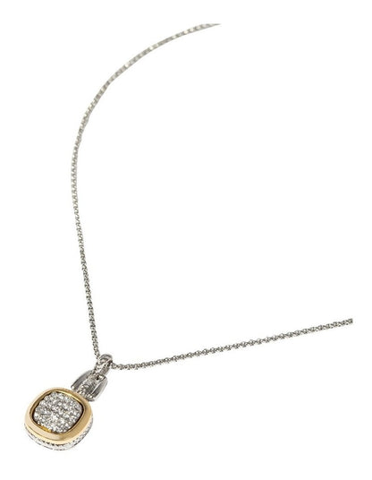 Framed Crystal Pendant Necklace in Multi
