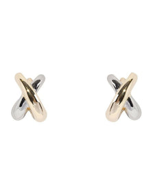 Criss-cross Stud Earrings in Multi