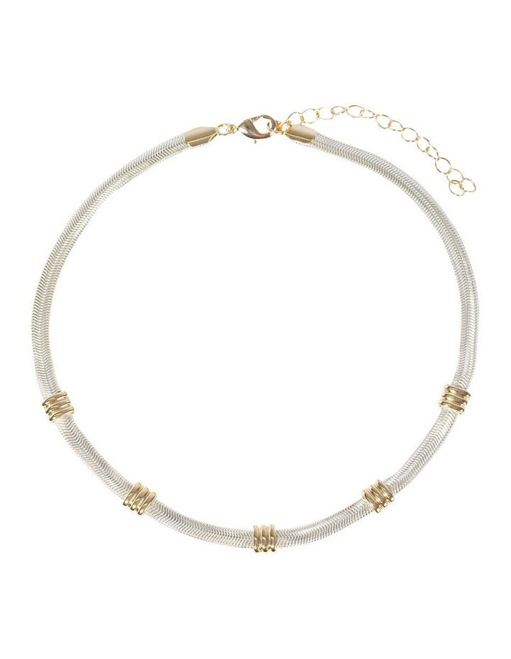 Sleek Bar Tab Necklace in Multi