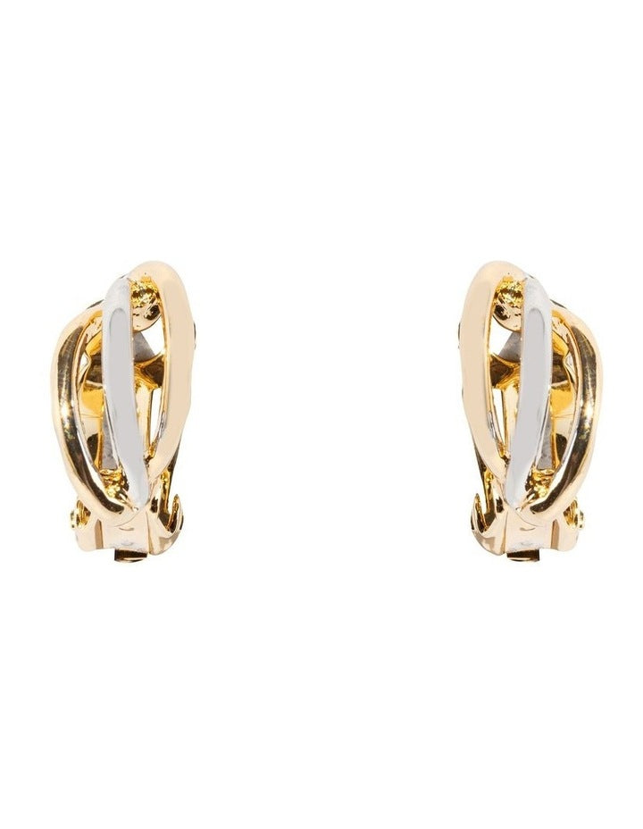 Intertwined Knot Clip On Earrings in Multi