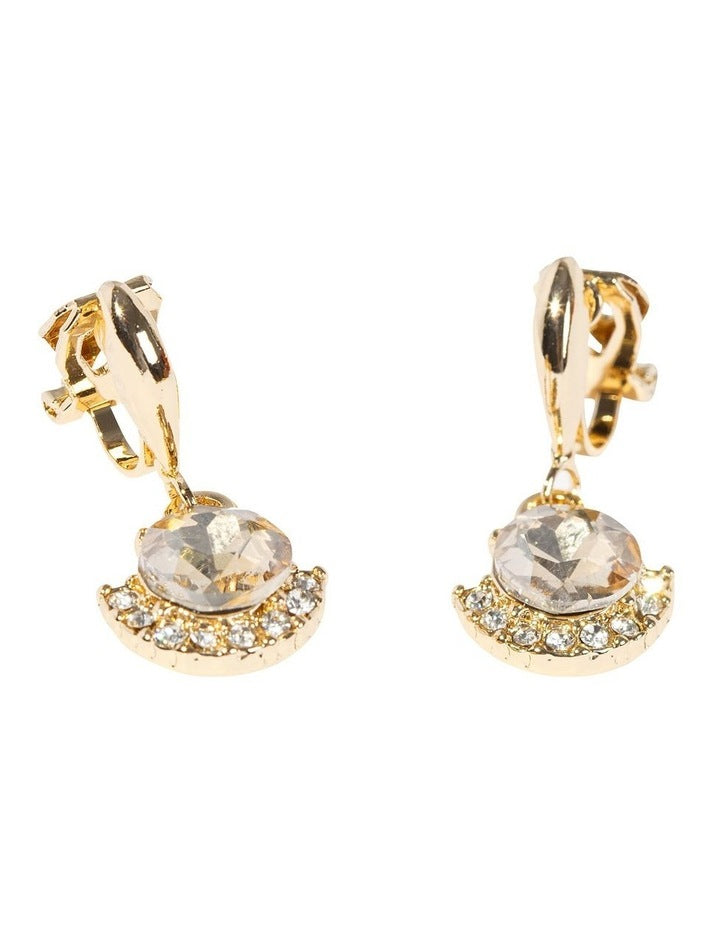 Nouveau Clip On Earrings in Gold