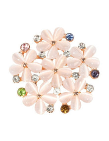 Flower Meadow Brooch in Pink