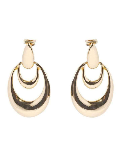 Orbit Drop Clip On Earrings in Gold