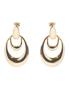 Orbit Drop Clip On Earrings in Gold