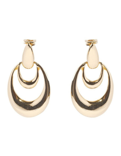 Orbit Drop Clip On Earrings in Gold