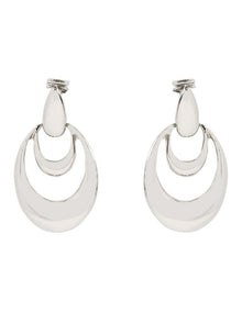 Orbit Drop Clip On Earrings in Silver