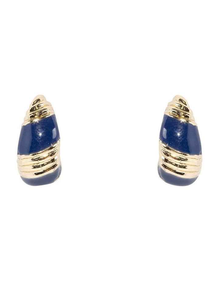 Twist Enamel Detail Earrings in Multi