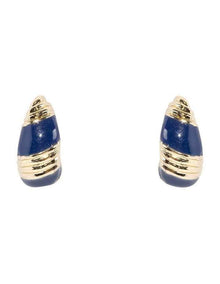 Twist Enamel Detail Earrings in Multi