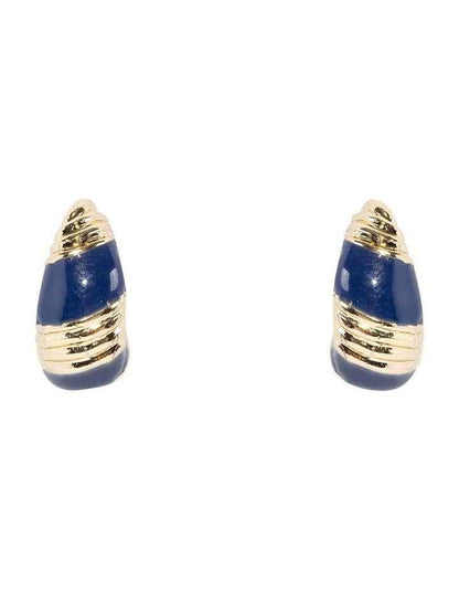 Twist Enamel Detail Earrings in Multi