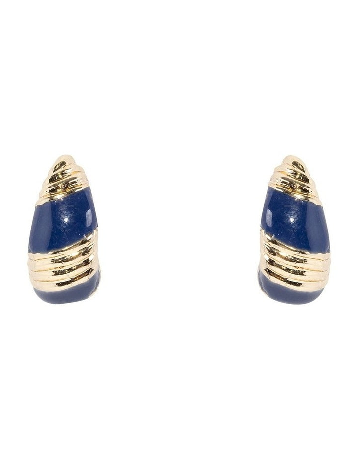 Twist Enamel Detail Earrings in Multi