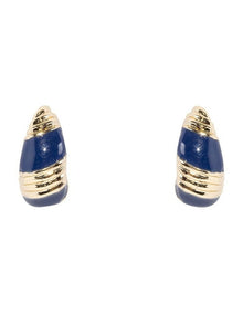 Twist Enamel Detail Earrings in Multi