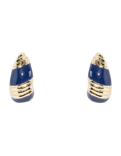 Twist Enamel Detail Earrings in Multi