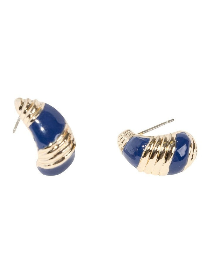 Twist Enamel Detail Earrings in Multi