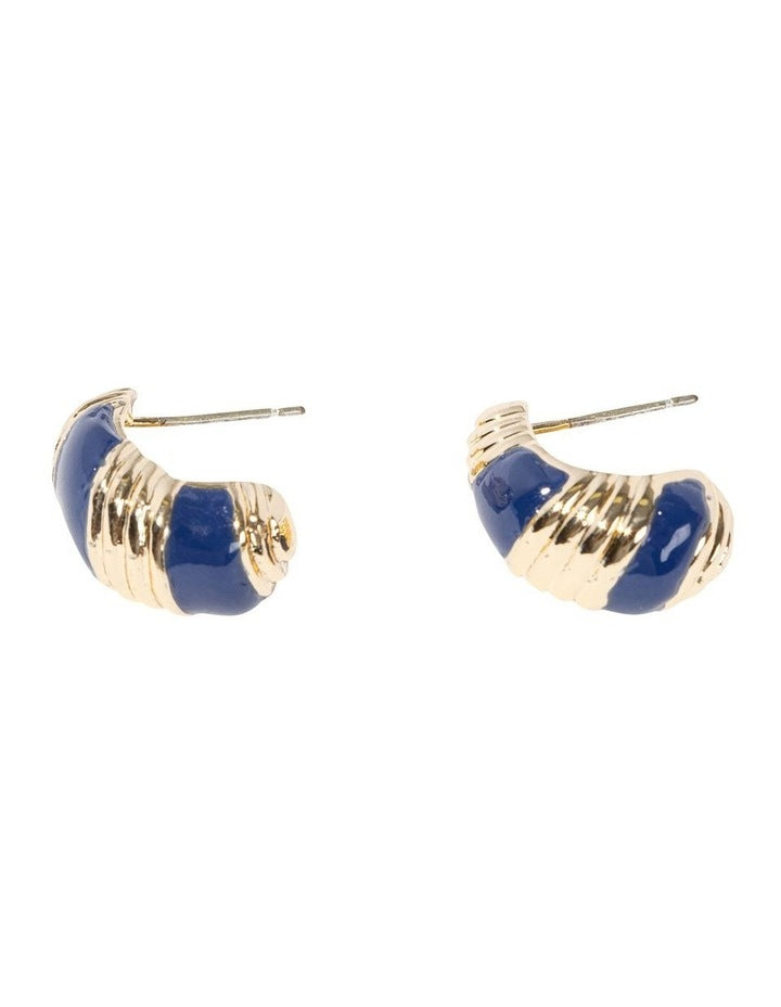 Twist Enamel Detail Earrings in Multi
