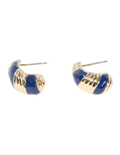 Twist Enamel Detail Earrings in Multi