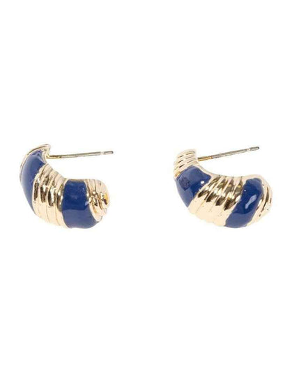 Twist Enamel Detail Earrings in Multi