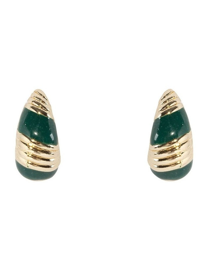 Twist Enamel Detail Earrings in Multi