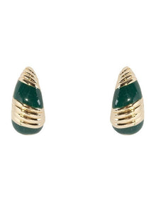 Twist Enamel Detail Earrings in Multi