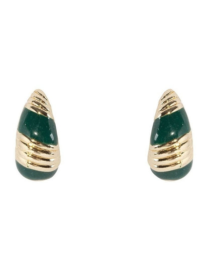 Twist Enamel Detail Earrings in Multi