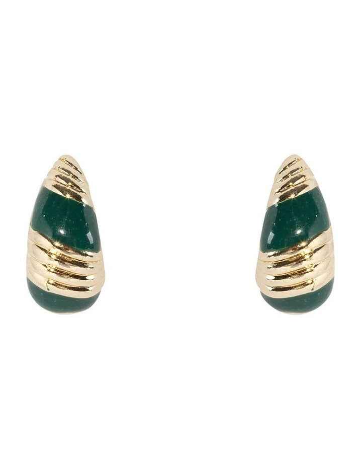 Twist Enamel Detail Earrings in Multi