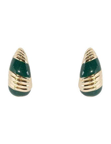 Twist Enamel Detail Earrings in Multi