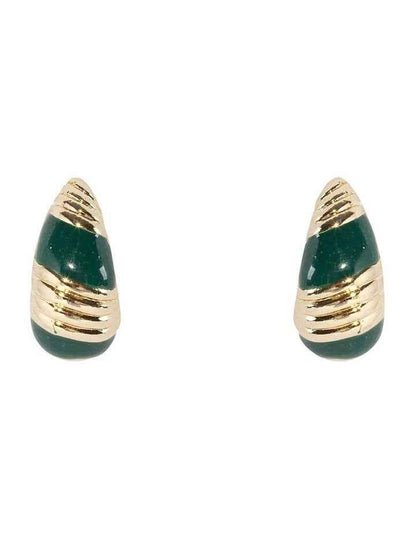 Twist Enamel Detail Earrings in Multi