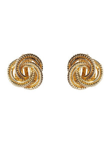 Dappled Knot Clip On Earrings in Gold