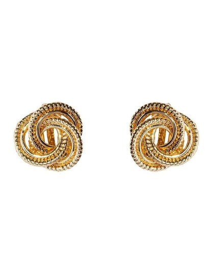 Dappled Knot Clip On Earrings in Gold