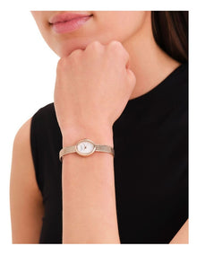 Mini Oval Watch 18mm MWRMR-M07 in White/Rose Gold-Tone