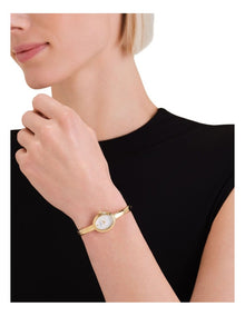 Studio Edition STWGSG-ST04 Bangle Watch in White/Gold-Tone