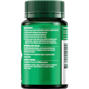 Nature's Own Vitamin B12 1000mcg Tablets For Energy 150 pack