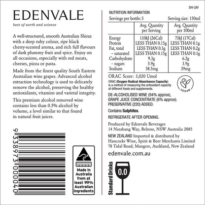 Edenvale Non Alcoholic Wine Shiraz 750ml