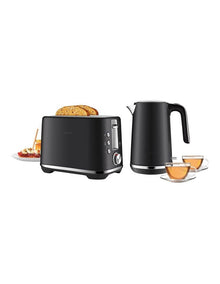 The Brunch Duo Toaster And Kettle LKT682MTB2IAN1 in Matte Black