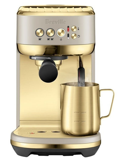 The Bambino Plus Coffee Machine BES500ANB4IAN1 in Almond Nougat Brass
