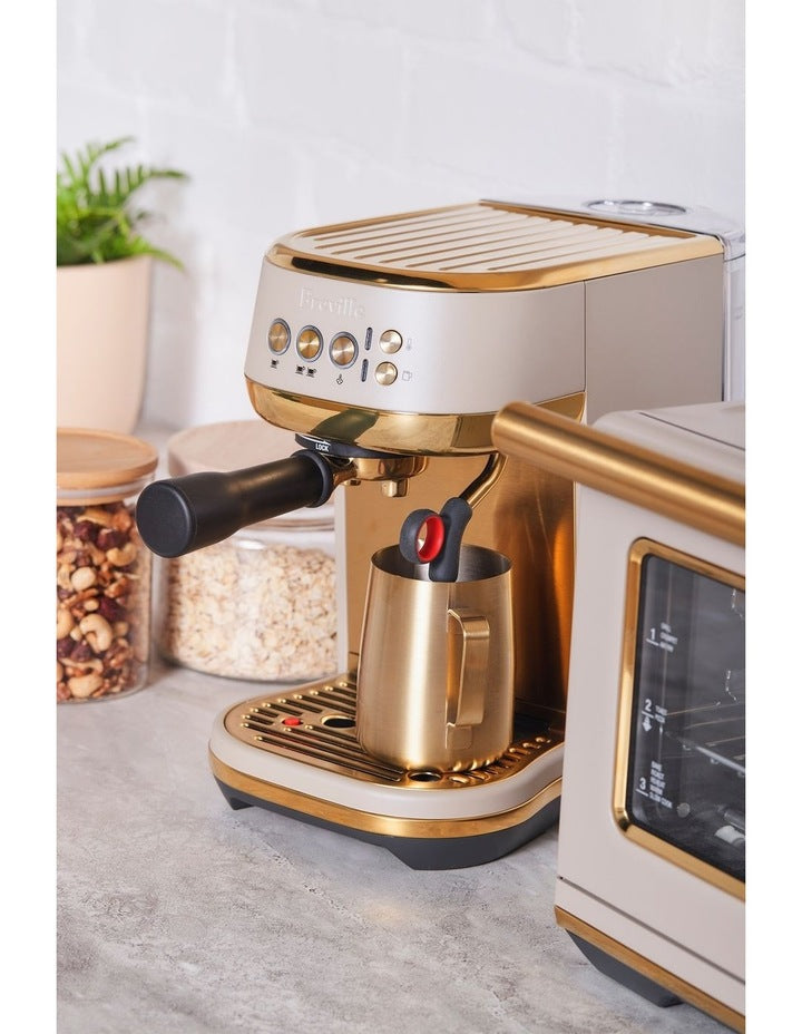 The Bambino Plus Coffee Machine BES500ANB4IAN1 in Almond Nougat Brass