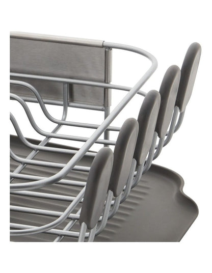Compact Dish Drying Rack in Grey